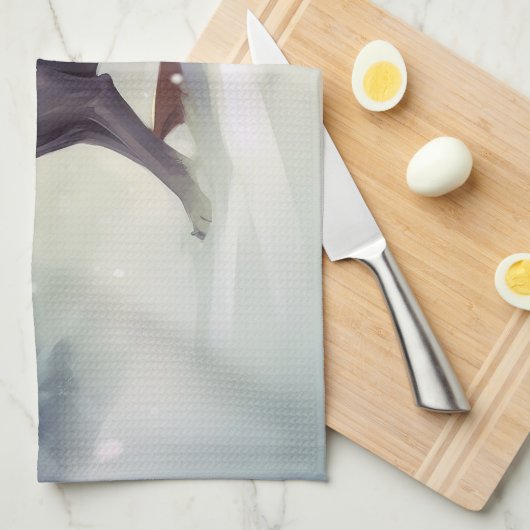 Grote Deen Kerstmis sneeuw winter Theedoek (Quarter Fold)