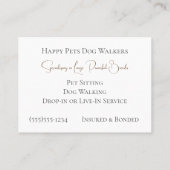 Grote Deen kijken uit raam hond Walker "Mighty" Visitekaartje (Achterkant)