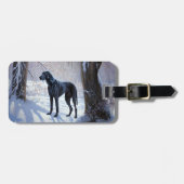 Grote Deen laat het sneeuwen Kerstmis Bagagelabel (Voorkant horizontaal)