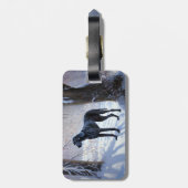 Grote Deen laat het sneeuwen Kerstmis Bagagelabel (Achterkant verticaal)