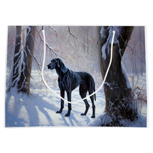 Grote Deen laat het sneeuwen Kerstmis Groot Cadeauzakje (Voorkant)