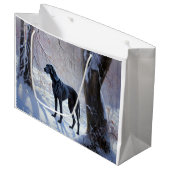 Grote Deen laat het sneeuwen Kerstmis Groot Cadeauzakje (Voorkant Gekanteld)