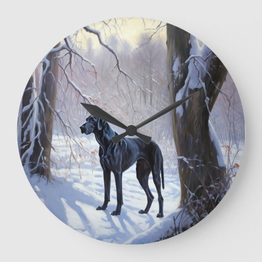 Grote Deen laat het sneeuwen Kerstmis Grote Klok (Voorkant)