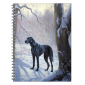 Grote Deen laat het sneeuwen Kerstmis Notitieboek (Voorkant)