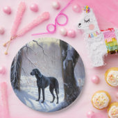 Grote Deen laat het sneeuwen Kerstmis Papieren Bordje (Feest)