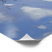 Grote Deen laat het sneeuwen Kerstmis Perfect Poster (Hoek)