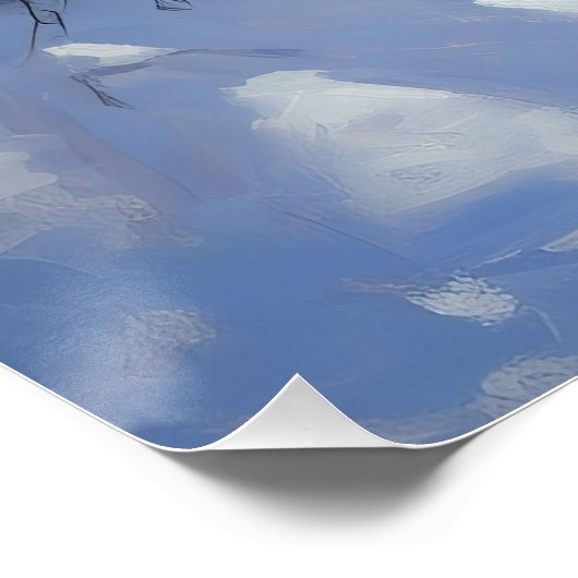 Grote Deen laat het sneeuwen Kerstmis Perfect Poster (Hoek)