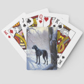 Grote Deen laat het sneeuwen Kerstmis Pokerkaarten (Achterkant)