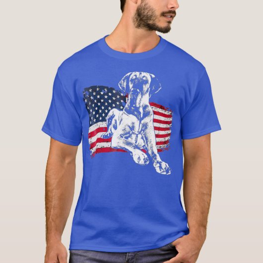 Grote Deen Leuk Hond voor Vrouwen Mannen T-shirt (Voorkant)