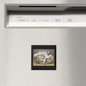 Grote Deen Lounging op Kauwbank magneet (Insitu (Vaatwasser))