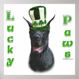 Grote Deen Lucky Paws; St. Patty's Day Grote Deen Poster
