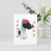 Grote Deen (mantel) Santa Paws Feestdagenkaart (Staand voorkant)