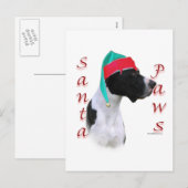 Grote Deen (mantel) Santa Paws Feestdagenkaart (Voorkant / Achterkant)