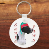 Grote Deen (mantel) Santa Paws Sleutelhanger (Voorkant)