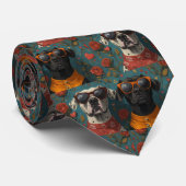 Grote Deen met hart Rozen Valentijnsdag Stropdas (Opgerold)