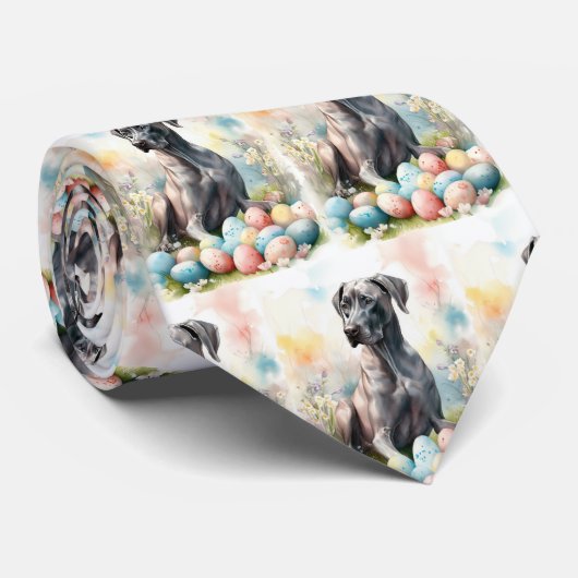 Grote Deen met paaseieren Stropdas (Opgerold)