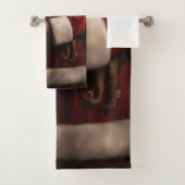 Grote Deen Met Sinterklaas Feestelijke Kerstmis Bad Handdoek (Insitu)
