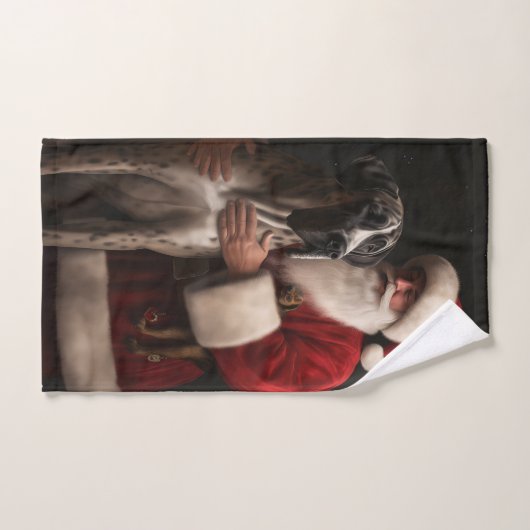 Grote Deen Met Sinterklaas Feestelijke Kerstmis Bad Handdoek (Handdoek)