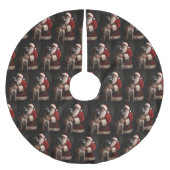 Grote Deen Met Sinterklaas Feestelijke Kerstmis Kerstboom Rok (Voorkant)
