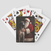 Grote Deen Met Sinterklaas Feestelijke Kerstmis Pokerkaarten (Achterkant)