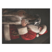 Grote Deen Met Sinterklaas Feestelijke Kerstmis Tafelkleed (Voorkant (Horizontaal))