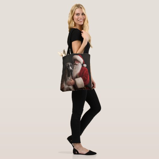 Grote Deen Met Sinterklaas Feestelijke Kerstmis Tote Bag (Op model)