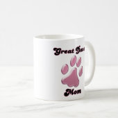 Grote Deen Moeder Roze Pawprint Koffiemok (Voorkant rechts)