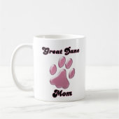 Grote Deen Moeder Roze Pawprint Koffiemok (Links)