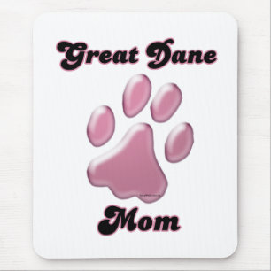 Grote Deen Moeder Roze Pawprint Muismat
