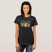 Grote Deen Moeder Western Zonnebloem Moederdag T-shirt (Voorkant volledig)