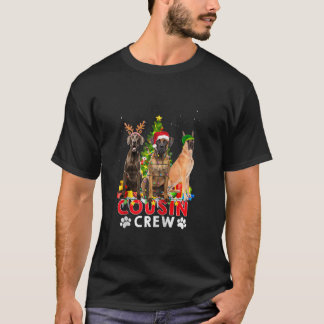 Grote Deen neef Crew Kerstboom Lichten Xmas T-shirt