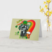 Grote Deen (onbewerkt) St Patricks Day Kaart (Gele Bloem)