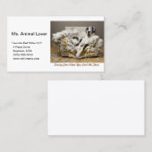 Grote Deen Ontspannen op Chewed Sofa Wit Visitekaartje (Voorkant / Achterkant)