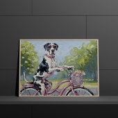Grote Deen op een fietsmuur Art Poster Print