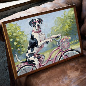 Grote Deen op een fietsmuur Art Poster Print