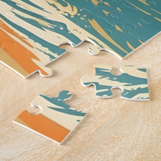 Grote Deen op een tropisch strand tijdens zonsonde Legpuzzel (Zijkant)