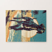 Grote Deen op een tropisch strand tijdens zonsonde Legpuzzel (Horizontaal)