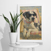 Grote Deen op het strand Wall Art Poster Print