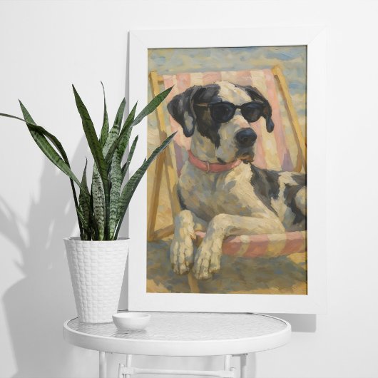 Grote Deen op het strand Wall Art Poster Print