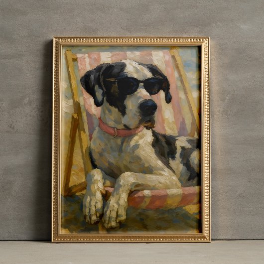 Grote Deen op het strand Wall Art Poster Print