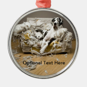 Grote Deen Op Kauwbank Pet Sitter Metalen Ornament