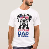 Grote Deen Papa 4 juli Amerikaanse vlag T-shirt (Voorkant)