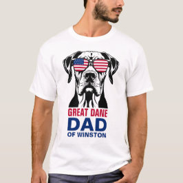 Grote Deen Papa 4 juli Amerikaanse vlag T-shirt