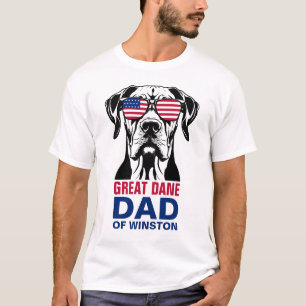 Grote Deen Papa 4 juli Amerikaanse vlag T-shirt
