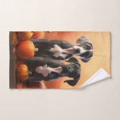 Grote Deen Puppy Herfst Delight Pompoen Bad Handdoek (Handdoek)