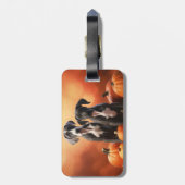 Grote Deen Puppy Herfst Delight Pompoen Bagagelabel (Achterkant verticaal)