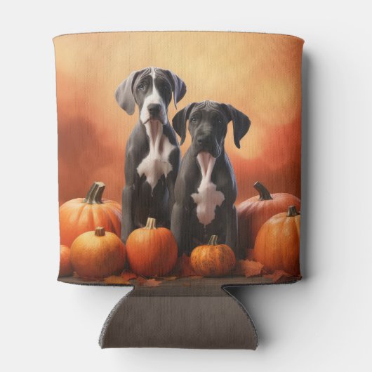 Grote Deen Puppy Herfst Delight Pompoen Blikjeskoeler (Achterkant)