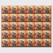 Grote Deen Puppy Herfst Delight Pompoen Cadeaupapier (Vlak)