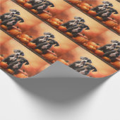 Grote Deen Puppy Herfst Delight Pompoen Cadeaupapier (Hoek)