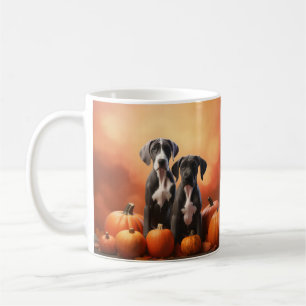 Grote Deen Puppy Herfst Delight Pompoen Koffiemok